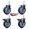 Service Caster 5 Inch Blue Polyurethane Wheel Swivel 34 Inch Threaded Stem Caster Set 2 Brakes SCC SCC-TS20S514-PPUB-BLUE-34212-2-PLB-2 - alternate 2